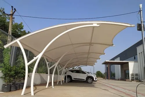 Mái che nhà xe học sinh - PVDF/PVC - Ảnh 4