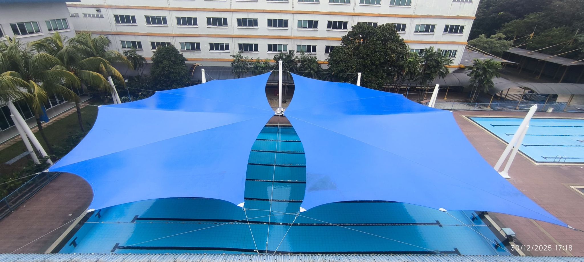 Mái che bể bơi thi đấu - HDPE/PVDF - Ảnh 3