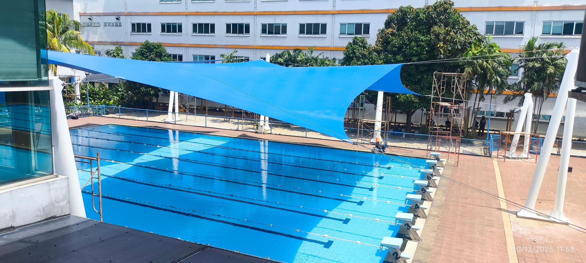 Mái che bể bơi thi đấu - HDPE/PVDF