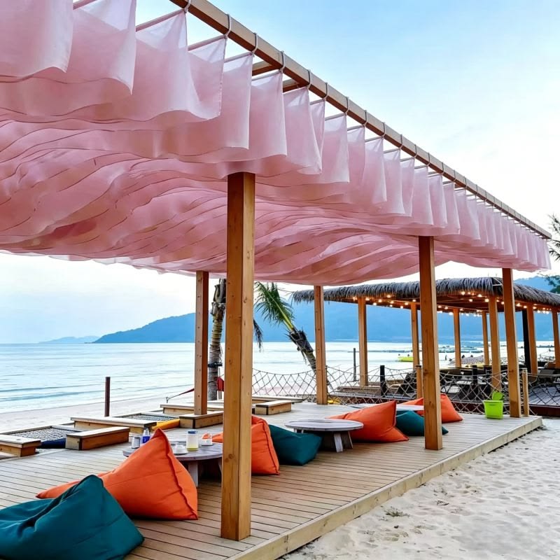 Vải Mesh Trang Trí – Giải Pháp Tạo Điểm Nhấn Cho Resort, Nhà Hàng - Ảnh 2